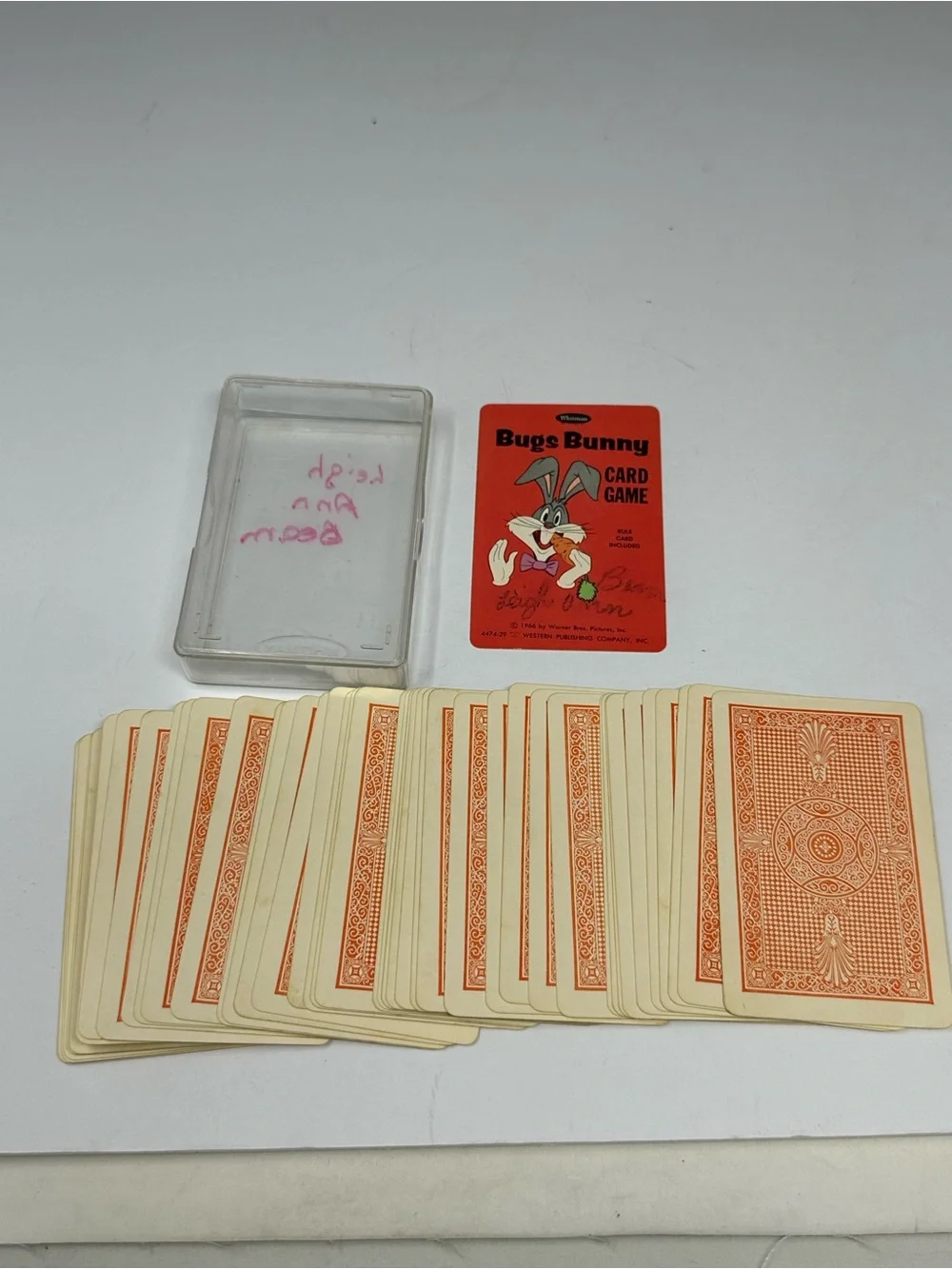 Vintage Bugs Bunny Card Game Whitman 1966 Complete 4474:29 W/Case O2